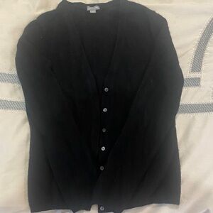 Ann Taylor Black Cashmere Cardigan Sweater